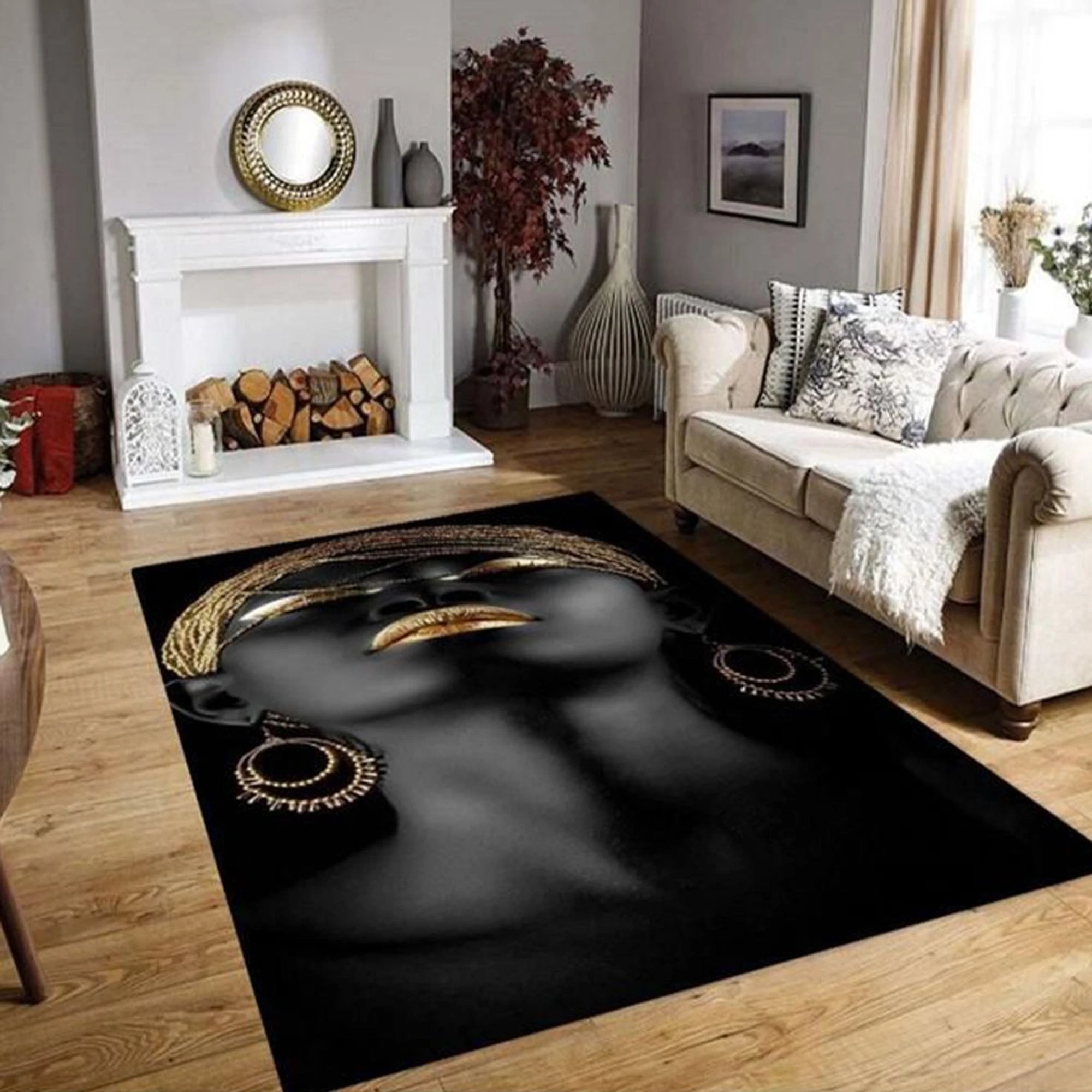 Covor Antiderapant pentru Dormitor 120x180 cm - Print Digital Woman - CVHB053_120x180_CVH