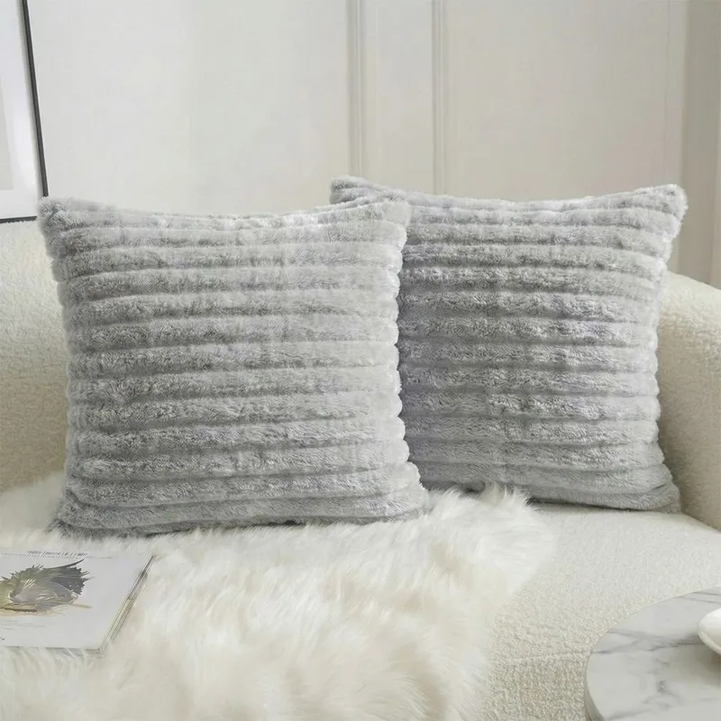 Set 2 Fete de Perna 50x50cm din Cocolino - Gri Silver - PD_O059-1