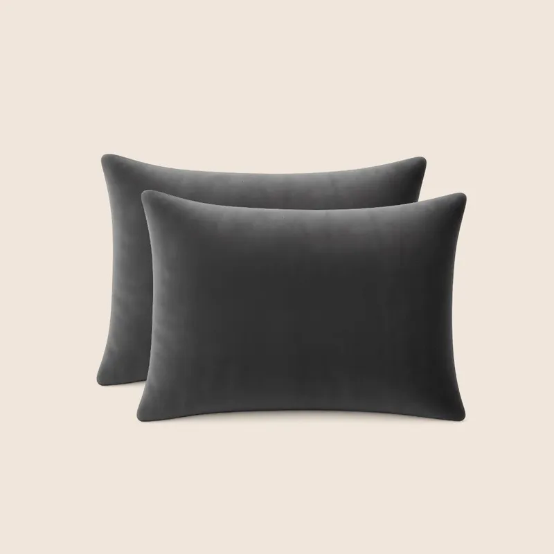 Set 2 Perne Decorative din Catifea Gri 50x70 cm - PDP0317_50x70