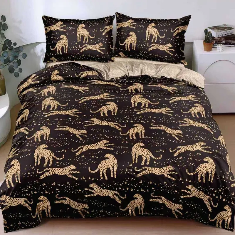 Lenjerie Bumbac Satinat 4 Piese - Jaguar Style - LBDP_G074C