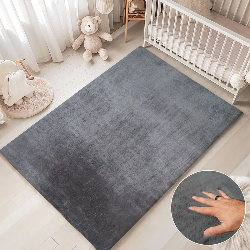 Covor Pufos Gri Antracit  Zen – Happy Touch - Puf Modern - 160x230 cm - CVHP004_160x230_CVH