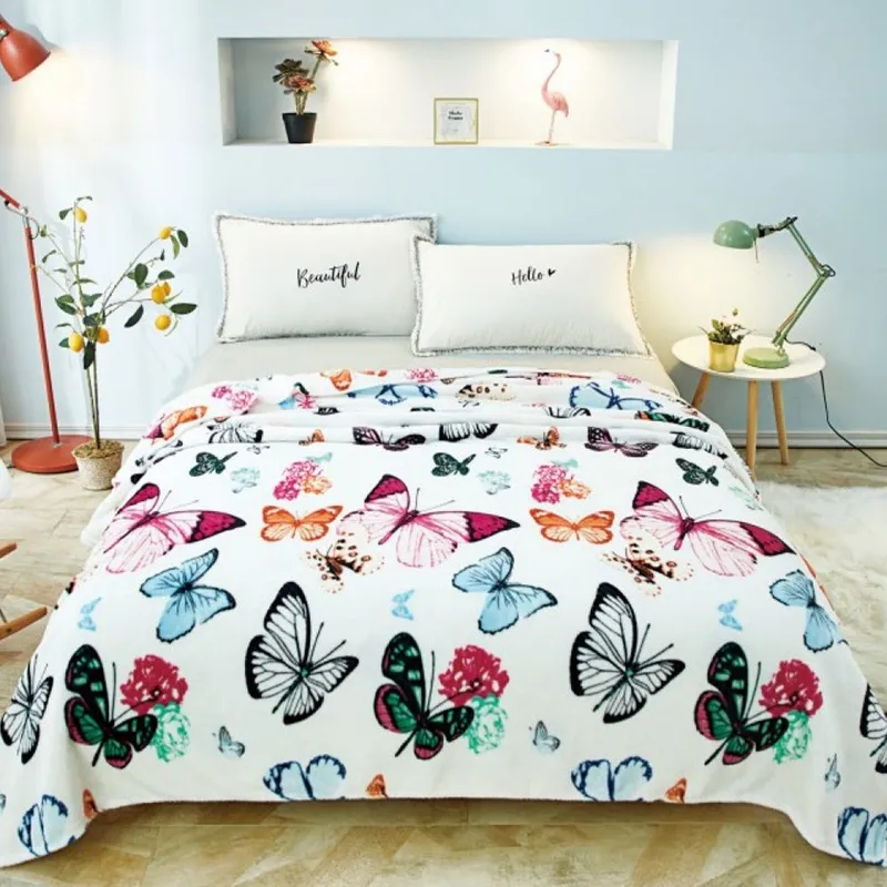 Patura Pufoasa Cocolino (200x230 cm) - Fluturi Colorati - PCCM_T052