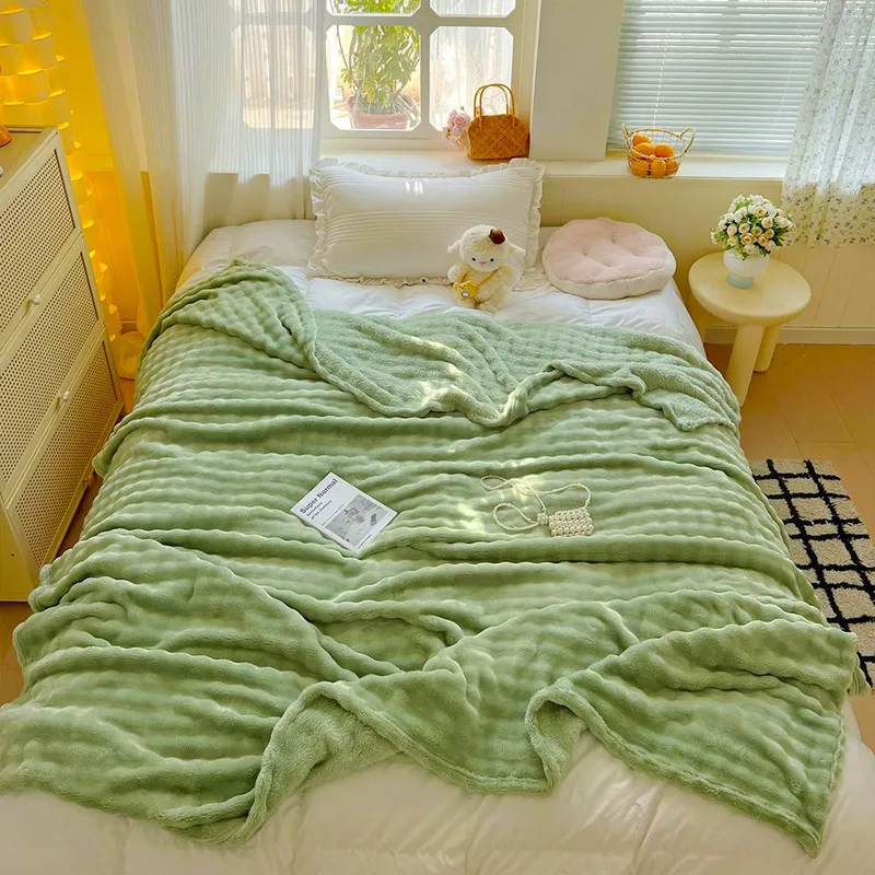 Patura Super Pufoasa 200x230cm - Verde Fistic - PCCF_T065B
