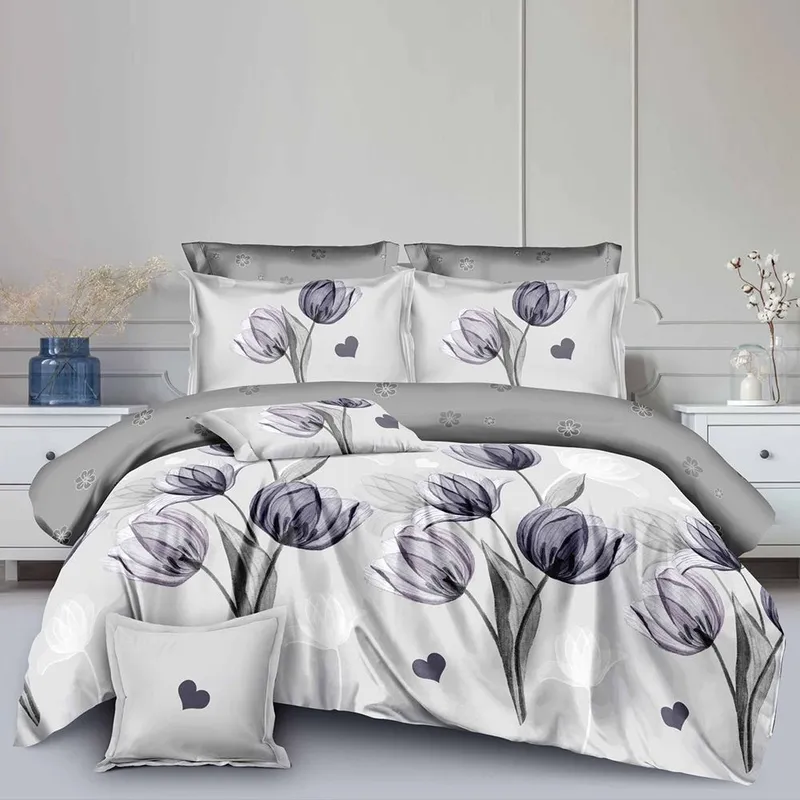 Lenjerie Finet Gros 8 Piese - Lalele Pastelate - LF8S_D056