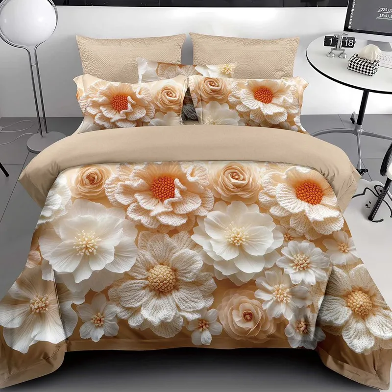 Lenjerie 6 Piese Bumbac Finet 5D - Eleganță Croșetată - LFDS_A132C