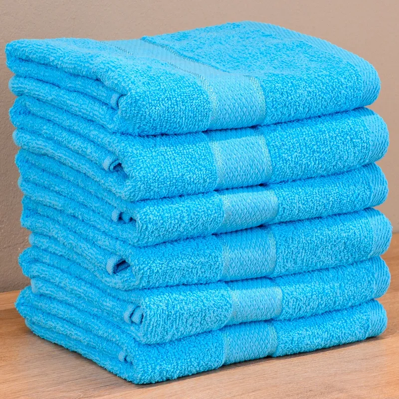Set Prosoape 5+1 GRATIS - Turcoaz Elegant, Bumbac 100%, Medii - 50x90 cm. Ideale pentru Față și Mâini, Uscare Rapidă și Textură Pufoasă - 420g/mp - PRSM012