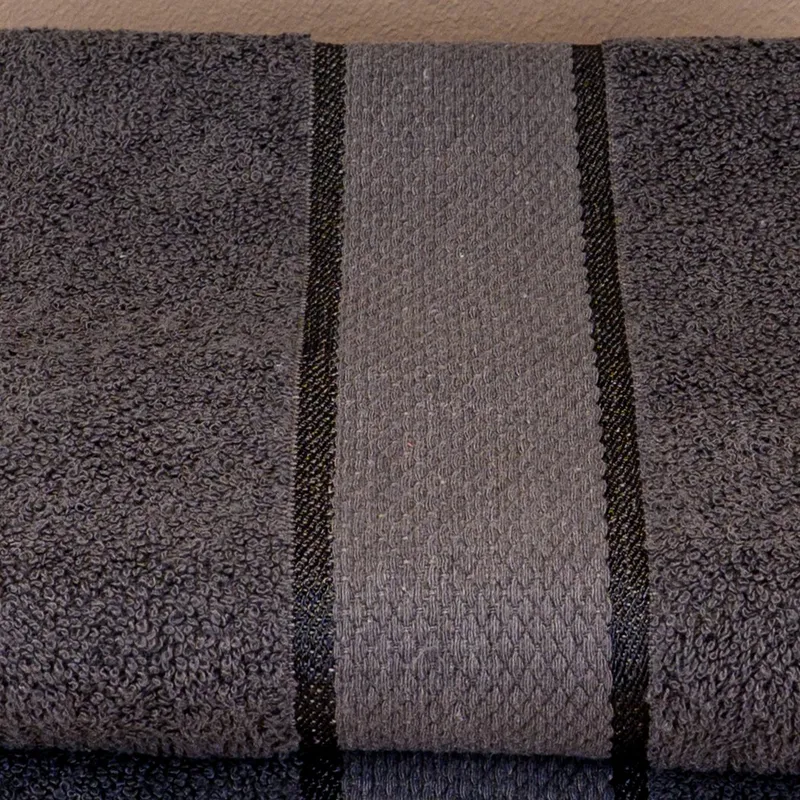 Prosop din Bumbac 100%, Gri Inchis, Mare 70x140 cm, 420 g/m²