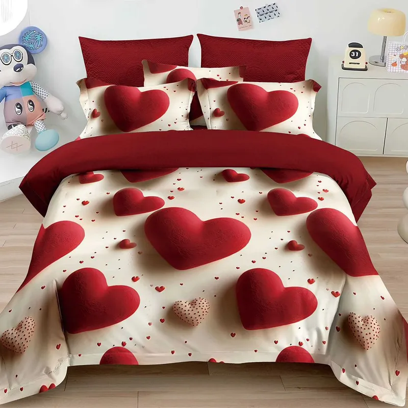 Lenjerie 6 Piese Bumbac Finet 5D - Pasiune de Catifea - LFDS_A147D