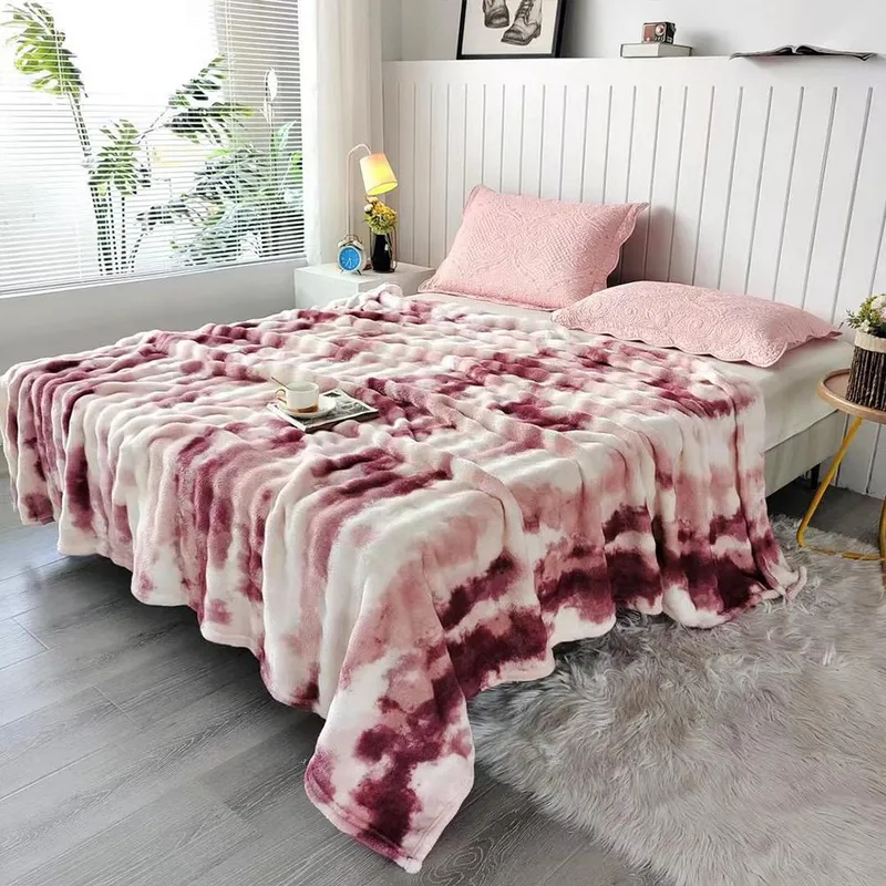 Patura Super Pufoasa 200x230cm - Pudrat Degrade - PCCS_T069