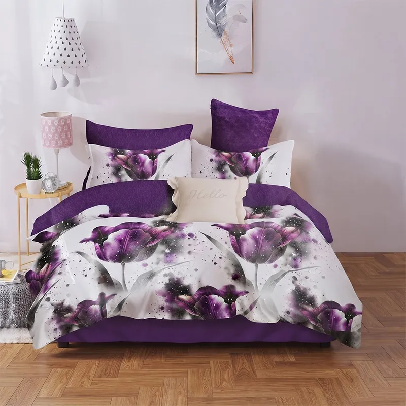 Lenjerie Finet 6 Piese - Lalele Mov - LFS_C148