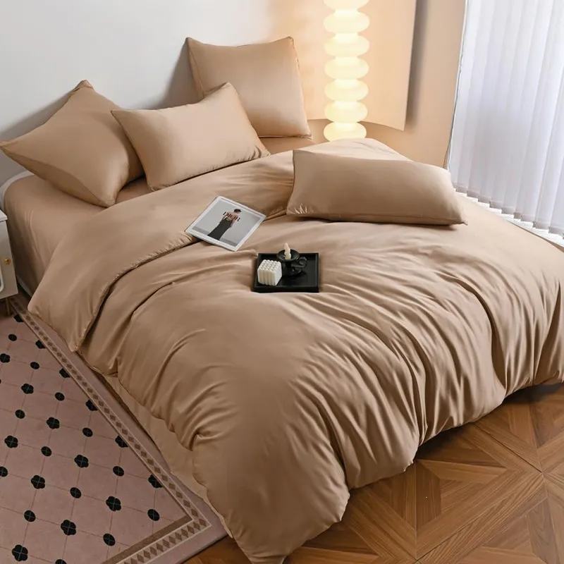 Lenjerie Premium 6 Piese din Matase - Maro Deschis - LPMN_B164B