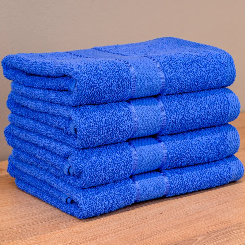 Set Prosoape 3+1 GRATIS - Albastru Regal, Bumbac 100%, Medii - 50x90 cm. Ideale pentru Față și Mâini, Uscare Rapidă și Textură Pufoasă - 420g/mp - PRSM010