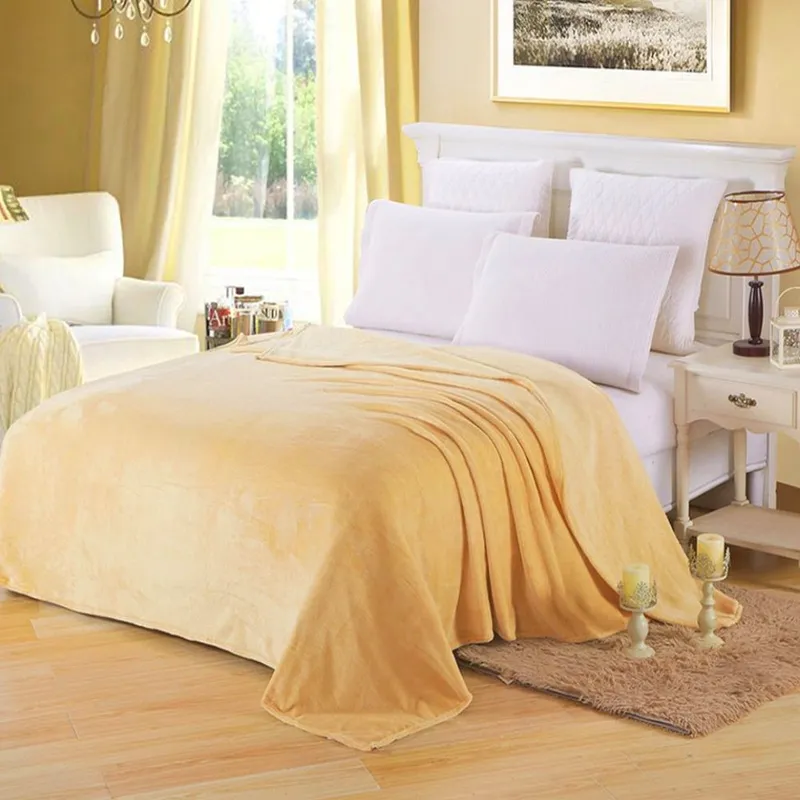 Patura Pufoasa Cocolino (200x230 cm) - Crem Ocru Uni - PCU_T017B