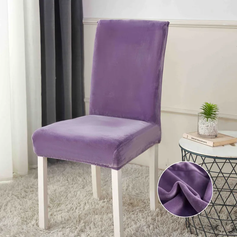 Set 5+1 GRATIS Huse de Scaun Universale din Catifea  - Mov - HS60060