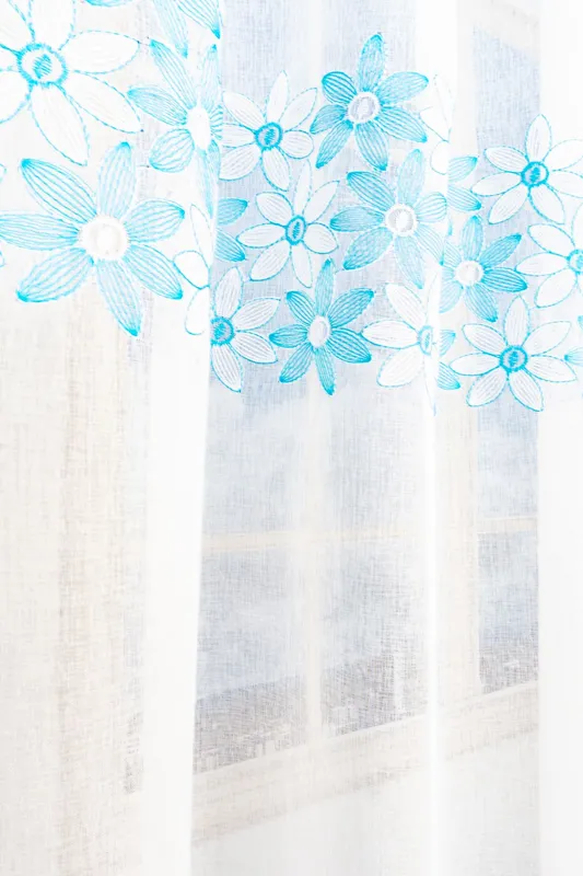 Perdea din In Zambet Turcoaz Blue Deschis cu Alb  300x240cm cu Rejansa - PERD040F_300X245_D1_03_ATL