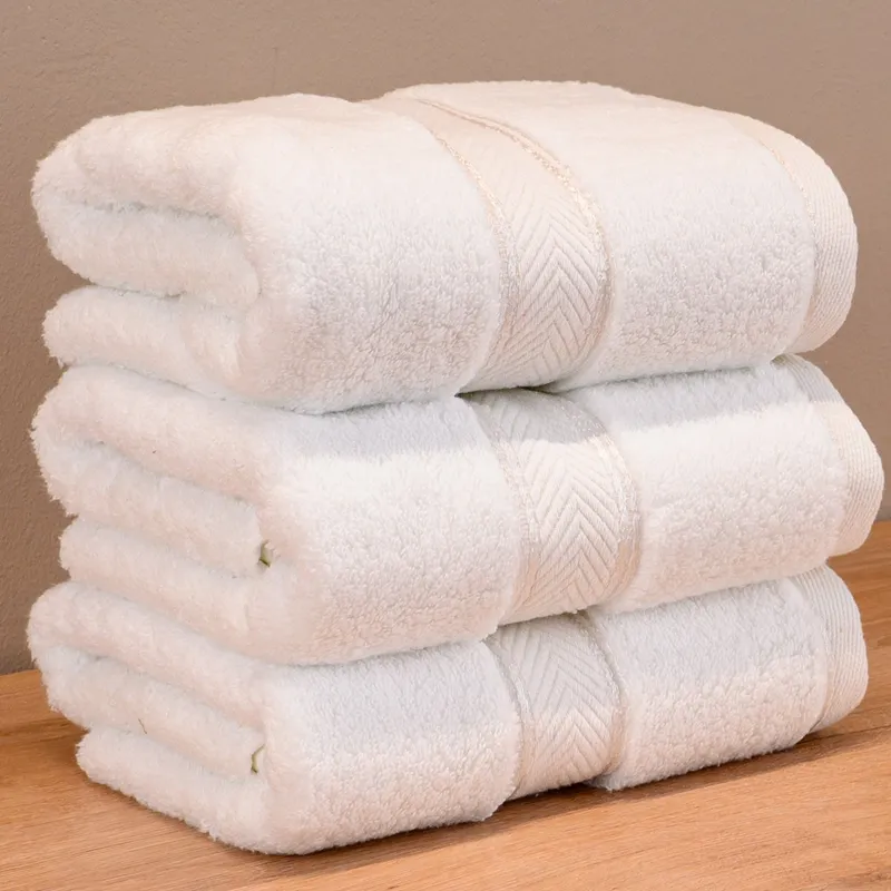 Set 3 Prosoape de Față și Mâini Super Pufoase, Alb, 50x90 cm, Bumbac 100%, Zero Twist, 600g/mp - 3xPRSTM_I051