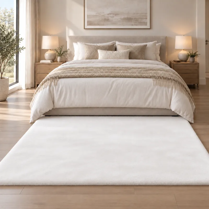 Covor Alb Perlat Pufos - Happy Touch - Nor Pufos - 160x230 cm - CVHP001_160x230_CVH