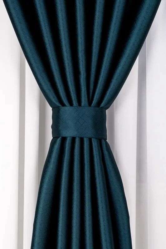 Draperie Blackout 100% Perfect Turcoaz Intens Metalizat - BOTD056B_PLC