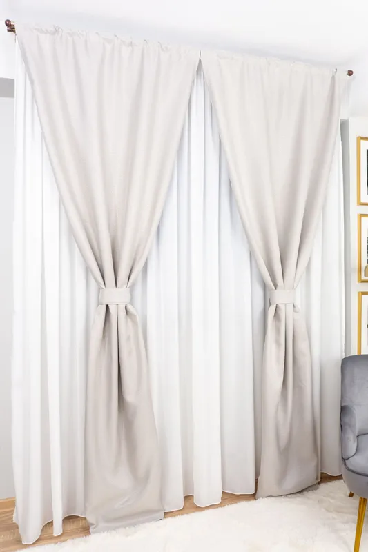 Set Simina - Perdea Alba Voal  PERD007_300x245_D1_20_ATL si Draperii din In Gri Argintiu - DIN000_100X245_B1_14_ATL cu Rejansa Set_ATL