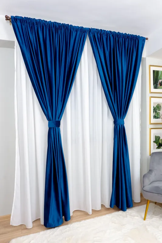 Set 2 Draperii din Catifea Albastru Regal 100x245cm cu Rejansa - CTFDA508_100x245_ATL_EMG