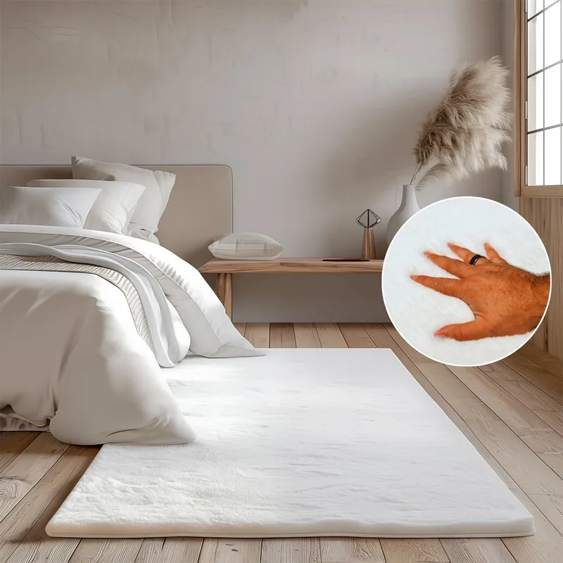 Covor Alb Perlat Pufos - Happy Touch - Nor Pufos - 80x150 cm - CVHP001_80x150_CVH