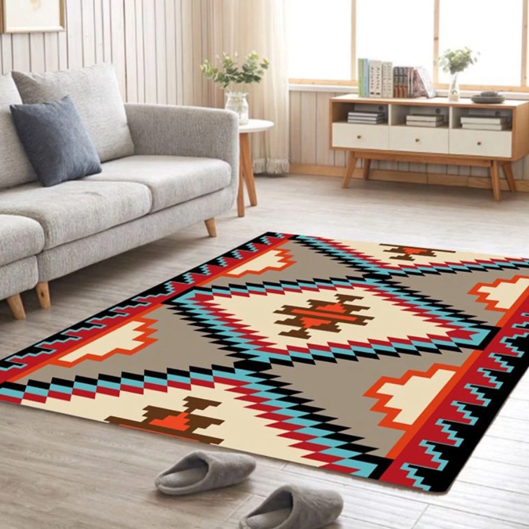 Covor Antiderapant pentru Dormitor 120x180 cm - Navajo Stil - CVHD068_120x180_CVH