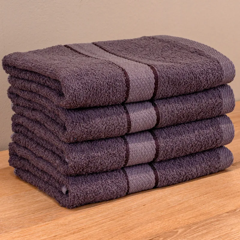 Set Prosoape 3+1 GRATIS - Gri Titan, Bumbac 100%, Medii - 50x90 cm. Ideale pentru Față și Mâini, Uscare Rapidă și Textură Pufoasă