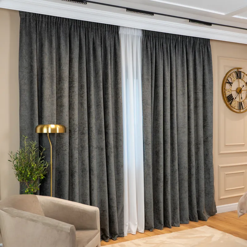 Draperie Catifelata Aurora, Dark Grey - CHN05_PLC