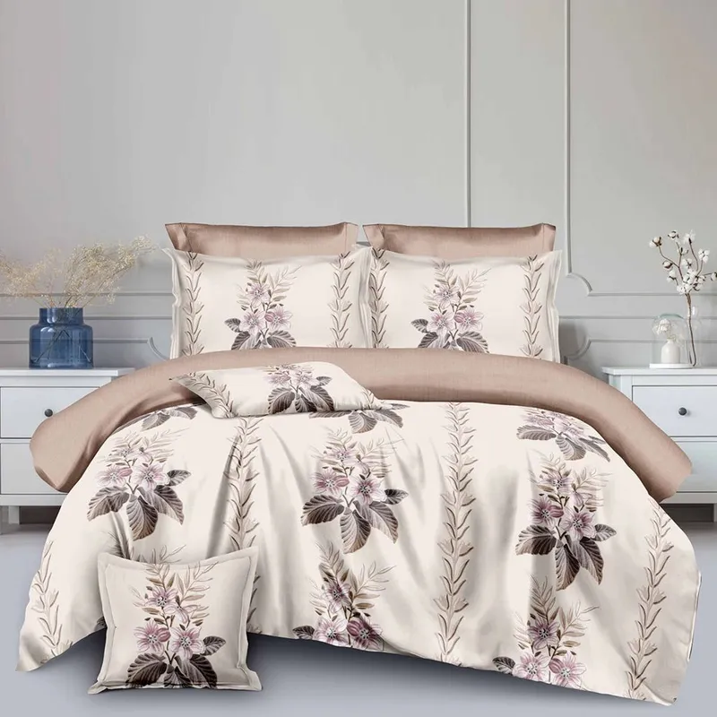 Lenjerie Finet Gros 8 Piese - Crem Flori de Camp - LF8S_D108
