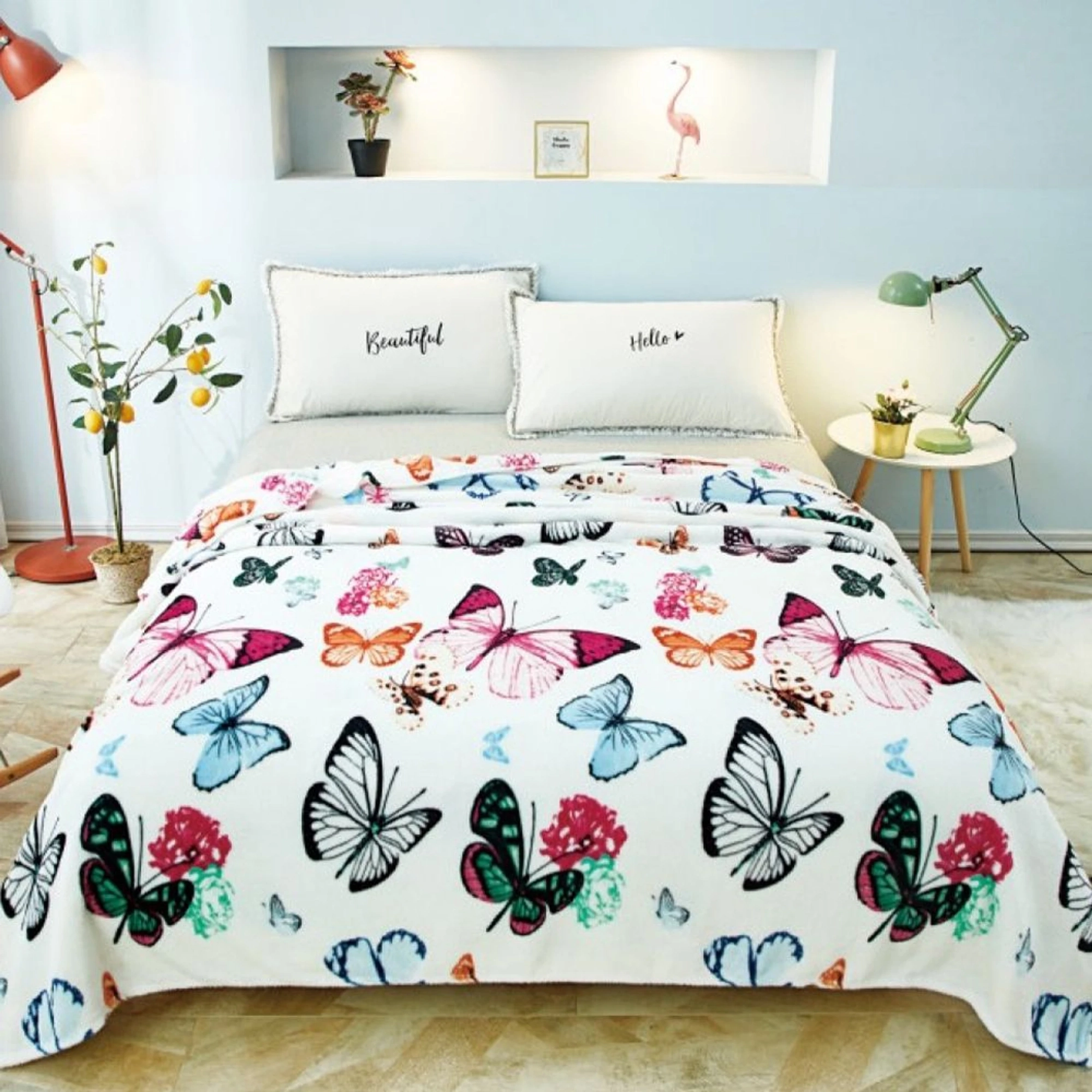 Patura Pufoasa Cocolino (200x230 cm) - Fluturi Colorati - PCCM_U015