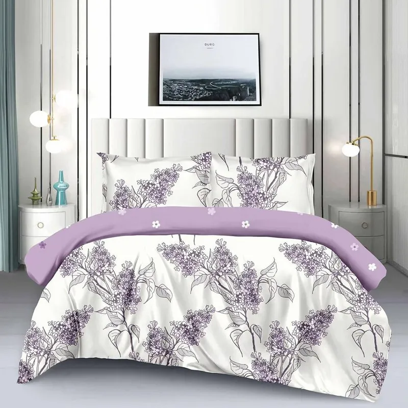 Lenjerie din Finet 90/120x200 - 4 Piese - Liliac Mov - LFSGS_E040B