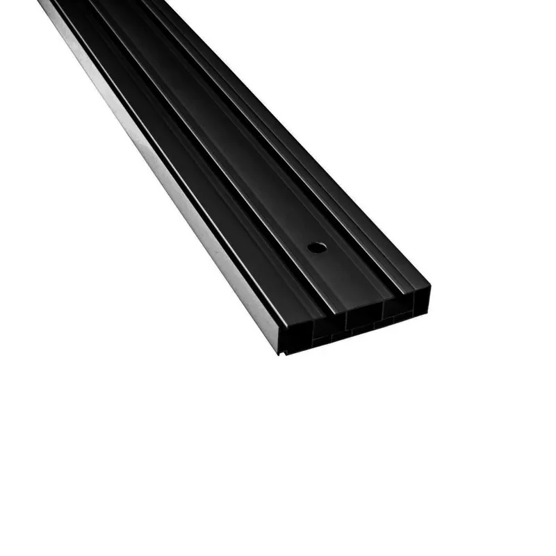 Sina Perdea Dubla din PVC 150 cm, 2 Canale, cu Accesorii Incluse - Negru - APDSNP003_150_APDSNP