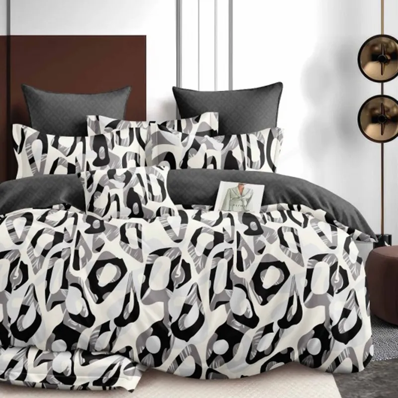 Lenjerie Finet 6 Piese - Model Gri cu Negru - LFS_C137B