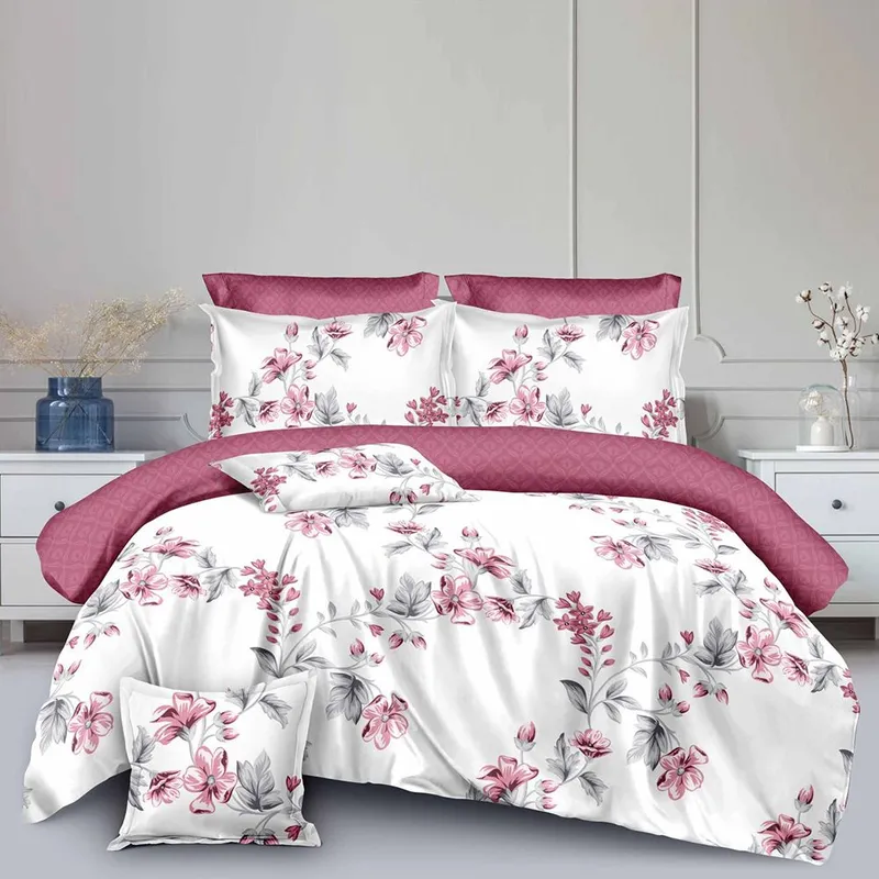 Lenjerie Finet Gros 8 Piese - Floricele Roz - LF8S_D084