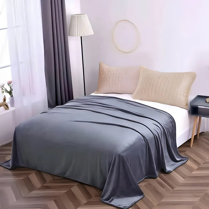 Patura Pufoasa Cocolino (200x230 cm) - Gri Deschis Uni - PCU_T074