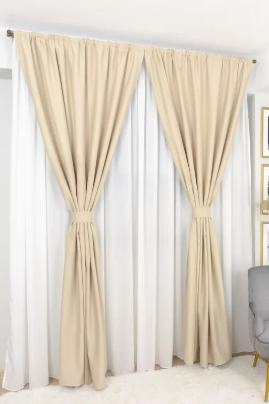Draperie Blackout Bej - BOTD074A_PLC