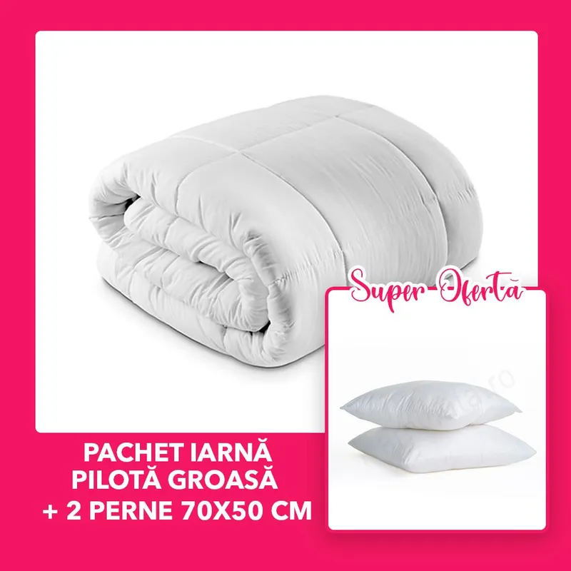 Pilota Groasa de Iarna + 2 Perne 50x70cm - PACK_PMMS002